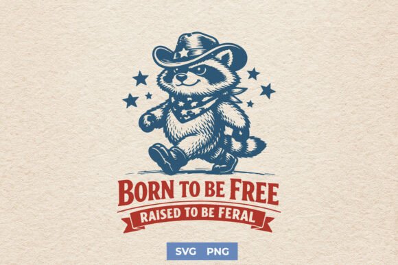Born to Be Free Raised to Be Feral SVG: Graphics for Crafts & Local Branding