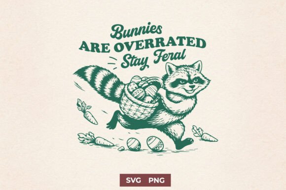 Bunnies Are Overrated Stay Feral Graphics for Crafts