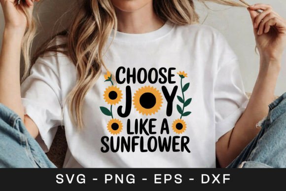 Choose Joy Sunflower SVG for Crafts and Graphics