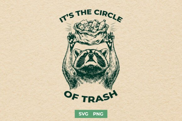 Circle of Trash SVG for Graphics and Crafts