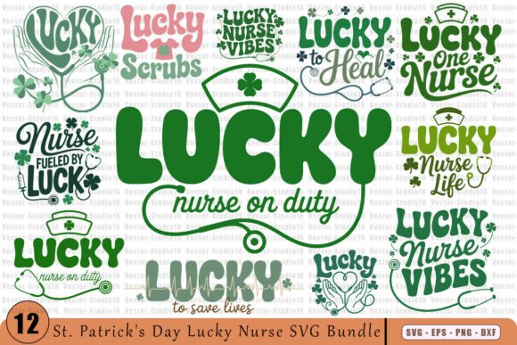 Lucky Nurse SVG Graphics for Crafts
