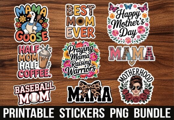 Mother Day Floral Mama Quote Stickers Graphics
