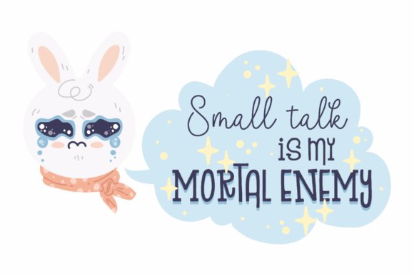 Small Talk Enemy Graphic for Crafts and Branding