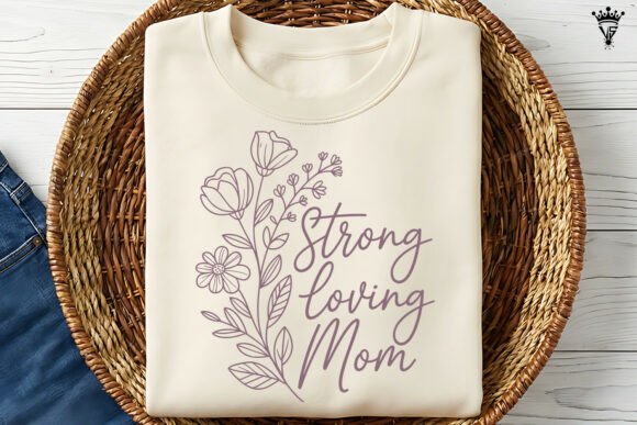 Strong Loving Mom Floral SVG for Branding and Marketing